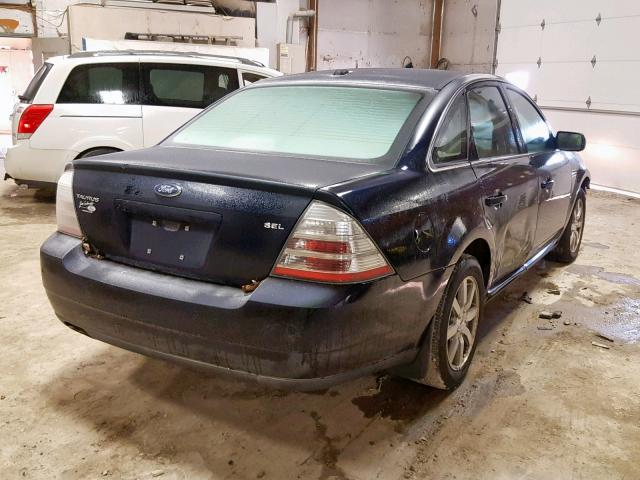 1FAHP24W79G106352 - 2009 FORD TAURUS SEL BLUE photo 4