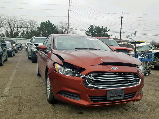 3FA6P0G75ER200376 - 2014 FORD FUSION S ORANGE photo 1