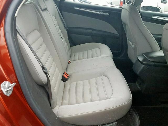 3FA6P0G75ER200376 - 2014 FORD FUSION S ORANGE photo 6