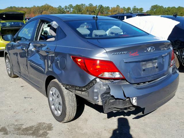 KMHCT4AE7HU351235 - 2017 HYUNDAI ACCENT SE GRAY photo 3