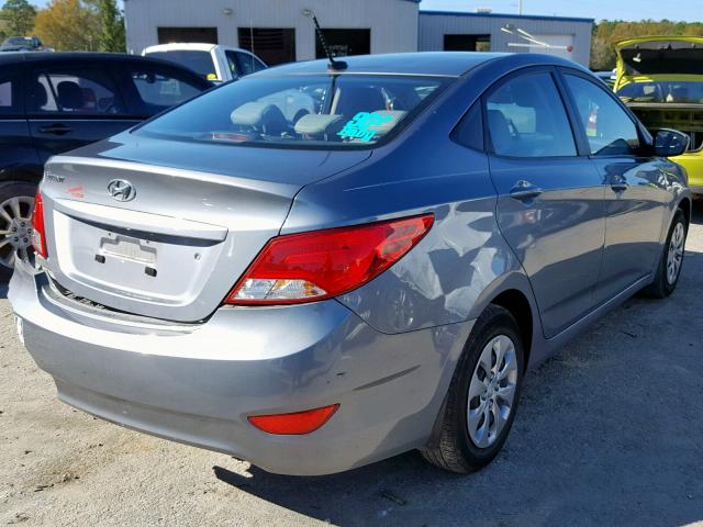 KMHCT4AE7HU351235 - 2017 HYUNDAI ACCENT SE GRAY photo 4