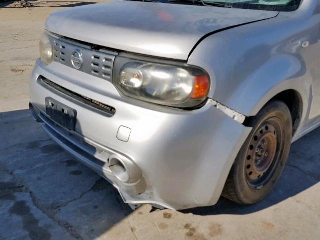 JN8AZ2KR5AT167055 - 2010 NISSAN CUBE BASE SILVER photo 9