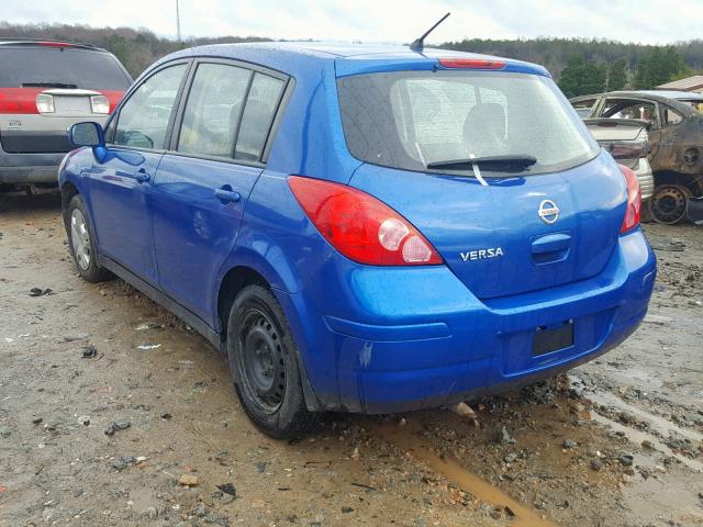 3N1BC1CP9BL434747 - 2011 NISSAN VERSA S BLUE photo 3