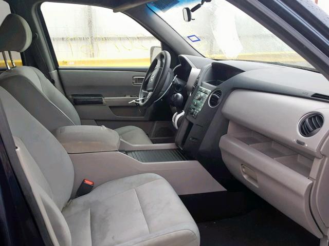 5FNYF38209B013533 - 2009 HONDA PILOT LX BLUE photo 5