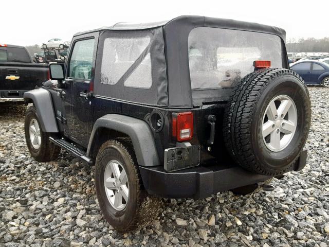 1J4FA24167L119485 - 2007 JEEP WRANGLER X BLACK photo 3