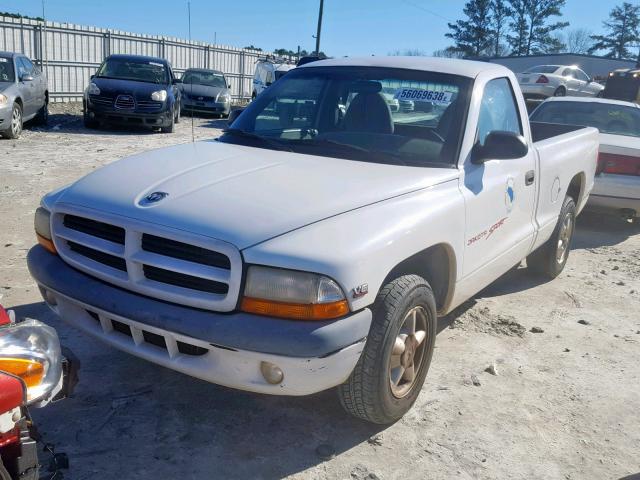 1B7FL26X1XS124780 - 1999 DODGE DAKOTA WHITE photo 2