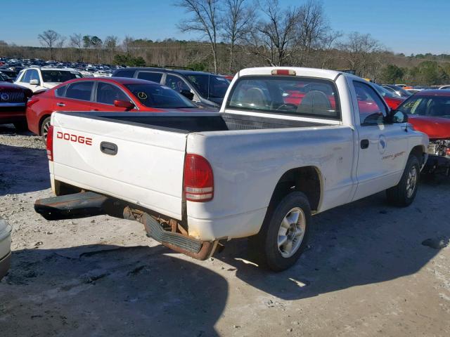 1B7FL26X1XS124780 - 1999 DODGE DAKOTA WHITE photo 4