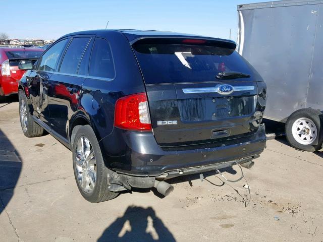 2FMDK3KCXDBC38684 - 2013 FORD EDGE LIMIT BLACK photo 3