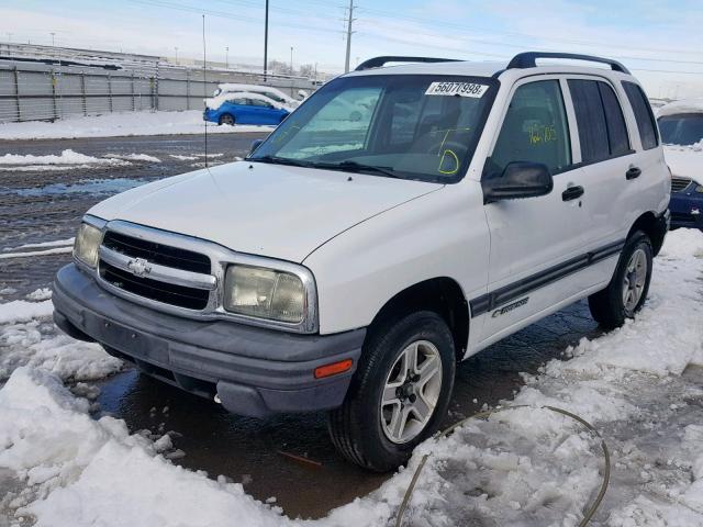 2CNBJ134246914625 - 2004 CHEVROLET TRACKER WHITE photo 2