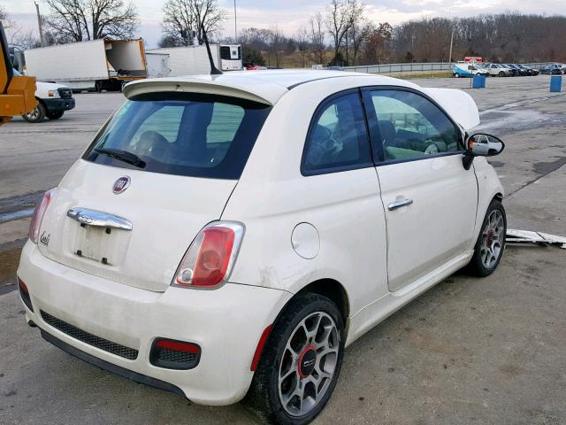 3C3CFFBR8ET293171 - 2014 FIAT 500 SPORT WHITE photo 4