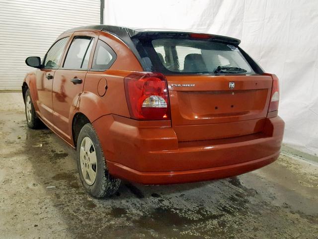 1B3HB28B67D351093 - 2007 DODGE CALIBER ORANGE photo 3