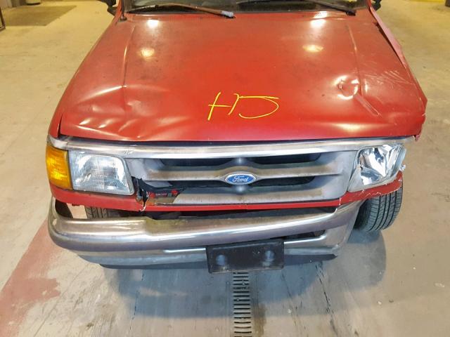 1FTCR10A0TPA81577 - 1996 FORD RANGER RED photo 7