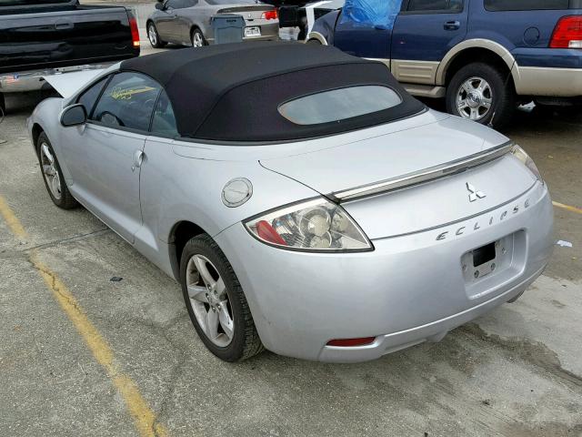 4A3AL25F47E038328 - 2007 MITSUBISHI ECLIPSE SP SILVER photo 3