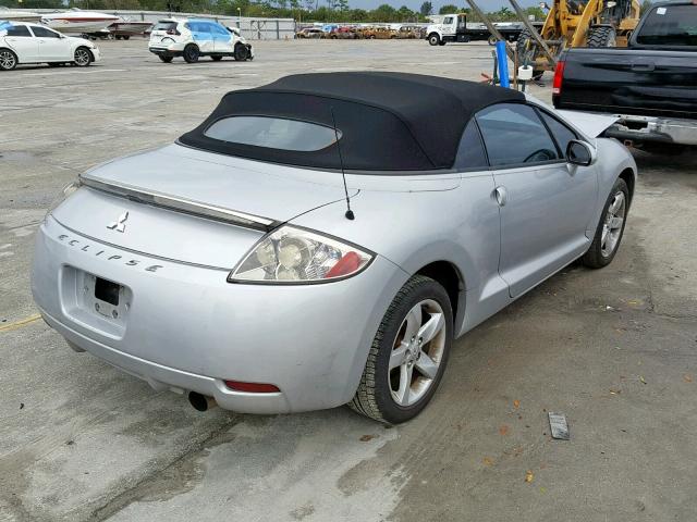 4A3AL25F47E038328 - 2007 MITSUBISHI ECLIPSE SP SILVER photo 4