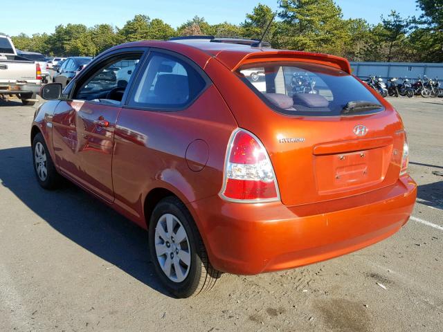 KMHCM3AC1AU152628 - 2010 HYUNDAI ACCENT BLU ORANGE photo 3