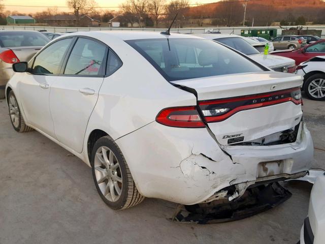 1C3CDFBA3DD175033 - 2013 DODGE DART SXT WHITE photo 3