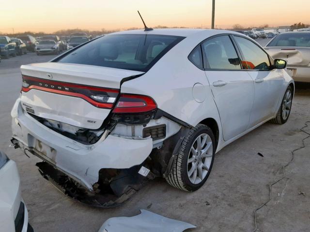 1C3CDFBA3DD175033 - 2013 DODGE DART SXT WHITE photo 4