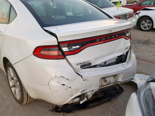 1C3CDFBA3DD175033 - 2013 DODGE DART SXT WHITE photo 9