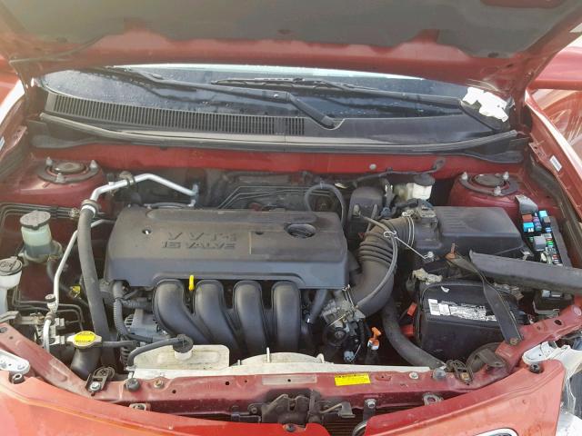 5Y2SM65866Z426794 - 2006 PONTIAC VIBE RED photo 7