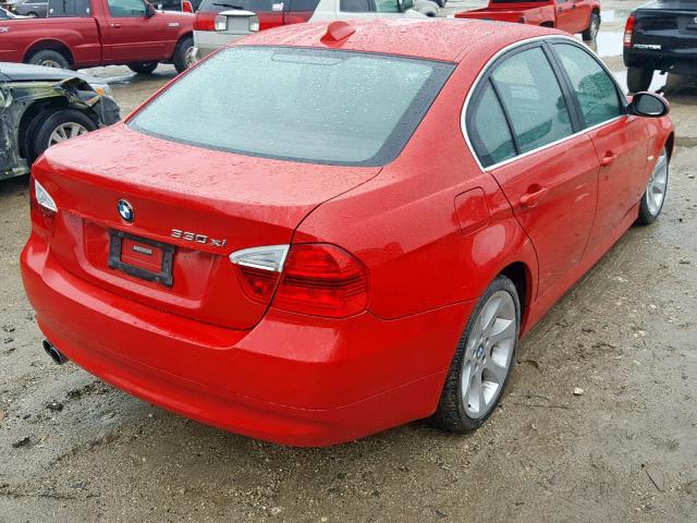 WBAVD33536KV61869 - 2006 BMW 330 XI RED photo 4