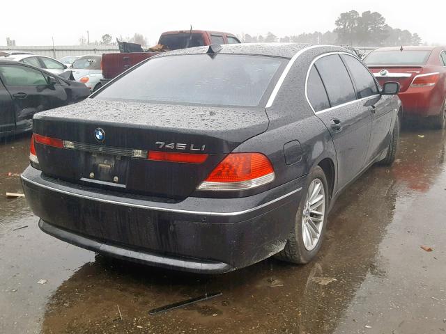 WBAGN63404DS46530 - 2004 BMW 745 LI BLACK photo 4