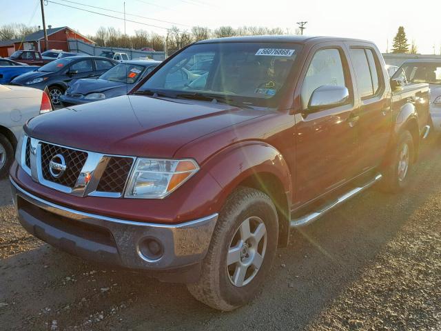 1N6AD07WX7C450103 - 2007 NISSAN FRONTIER C RED photo 2