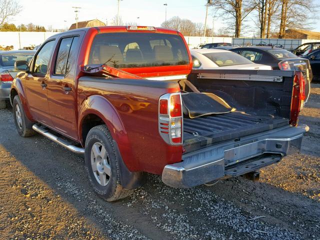 1N6AD07WX7C450103 - 2007 NISSAN FRONTIER C RED photo 3