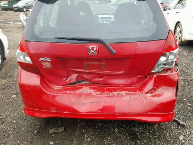 JHMGD38687S052440 - 2007 HONDA FIT S RED photo 9