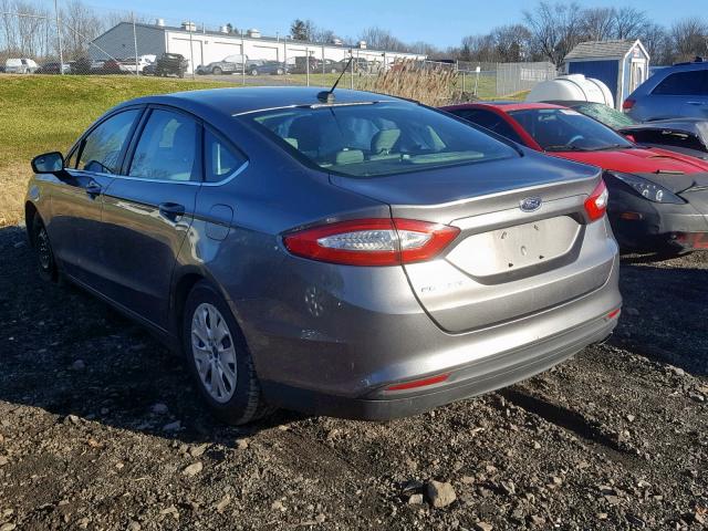 3FA6P0G70DR166927 - 2013 FORD FUSION S GRAY photo 3