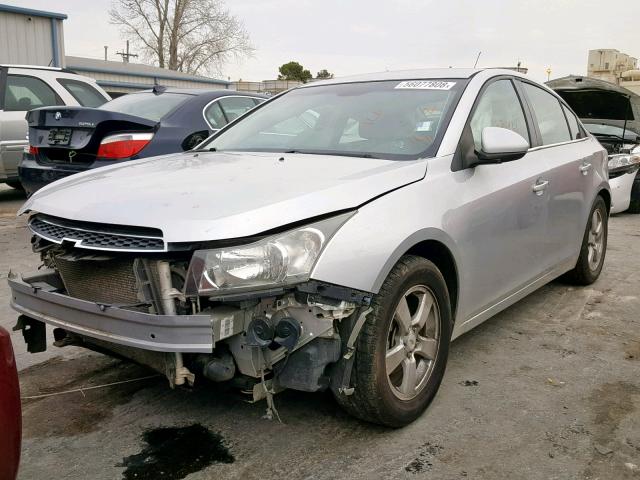 1G1PE5SC6C7113220 - 2012 CHEVROLET CRUZE LT SILVER photo 2