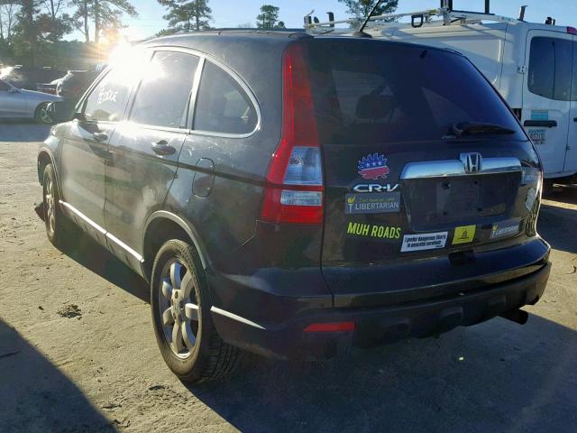 JHLRE48717C034302 - 2007 HONDA CR-V EXL BLACK photo 3