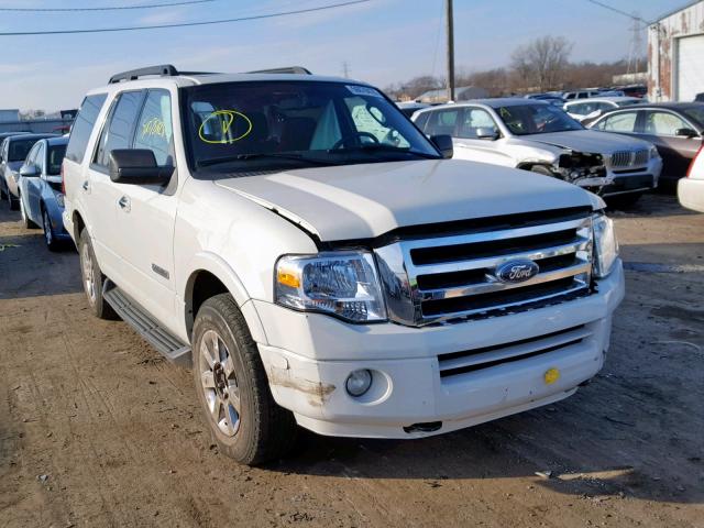 1FMFU16588LA17447 - 2008 FORD EXPEDITION WHITE photo 1