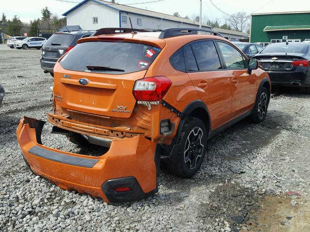 JF2GPAGC6E8284258 - 2014 SUBARU XV CROSSTR ORANGE photo 4