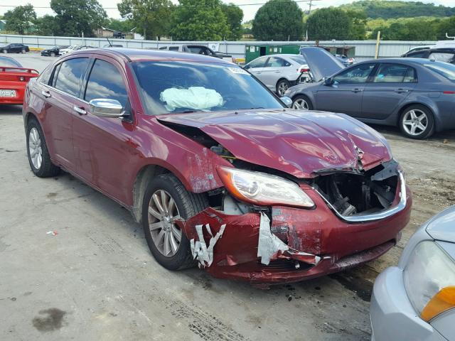 1C3CCBABXEN237092 - 2014 CHRYSLER 200 LX RED photo 1