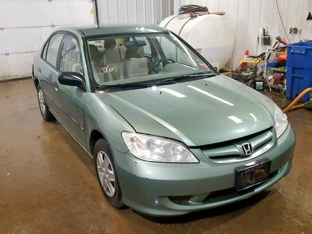 1HGES163X4L005994 - 2004 HONDA CIVIC DX V GREEN photo 1