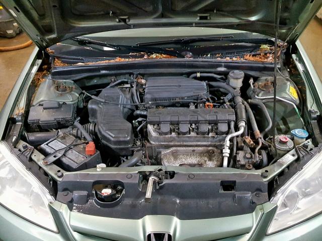 1HGES163X4L005994 - 2004 HONDA CIVIC DX V GREEN photo 7