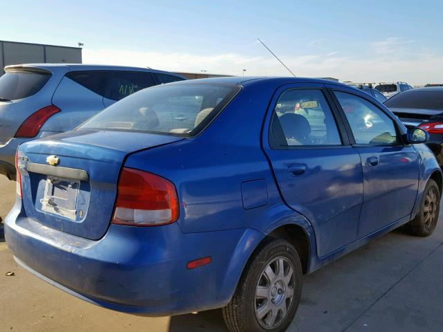 KL1TD52675B433687 - 2005 CHEVROLET AVEO BASE Mavi foto 4