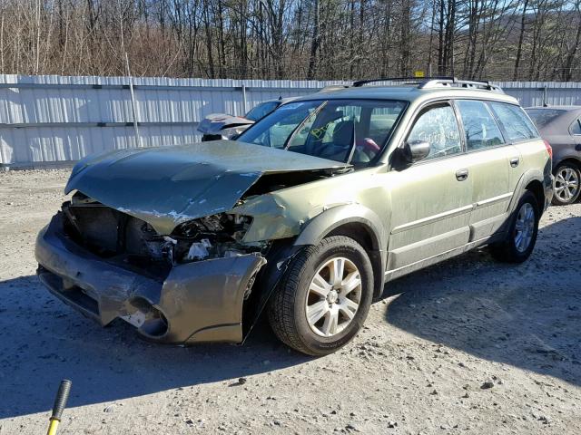 4S4BP61C657393688 - 2005 SUBARU LEGACY OUT GREEN photo 2