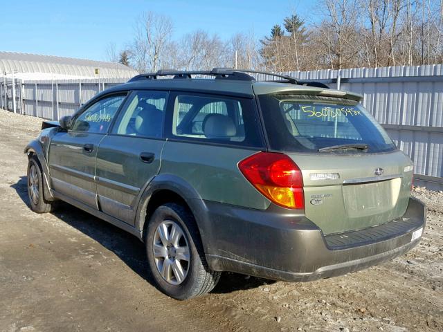 4S4BP61C657393688 - 2005 SUBARU LEGACY OUT GREEN photo 3