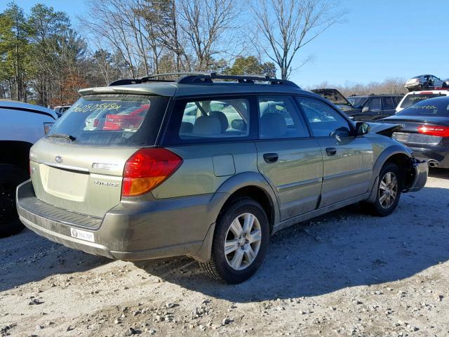 4S4BP61C657393688 - 2005 SUBARU LEGACY OUT GREEN photo 4