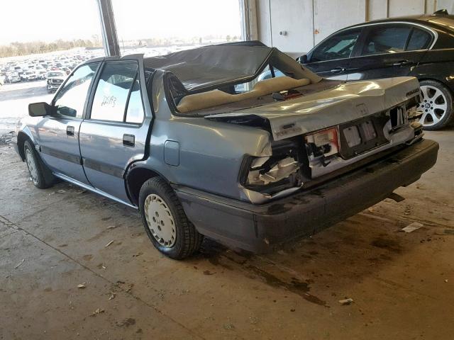 JHMCA552XKC007636 - 1989 HONDA ACCORD DX BLUE photo 3