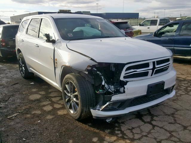 1C4RDJDG1JC312353 - 2018 DODGE DURANGO GT WHITE photo 1