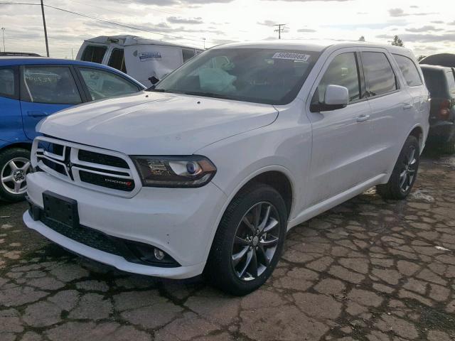 1C4RDJDG1JC312353 - 2018 DODGE DURANGO GT WHITE photo 2