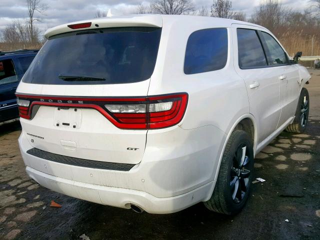 1C4RDJDG1JC312353 - 2018 DODGE DURANGO GT WHITE photo 4