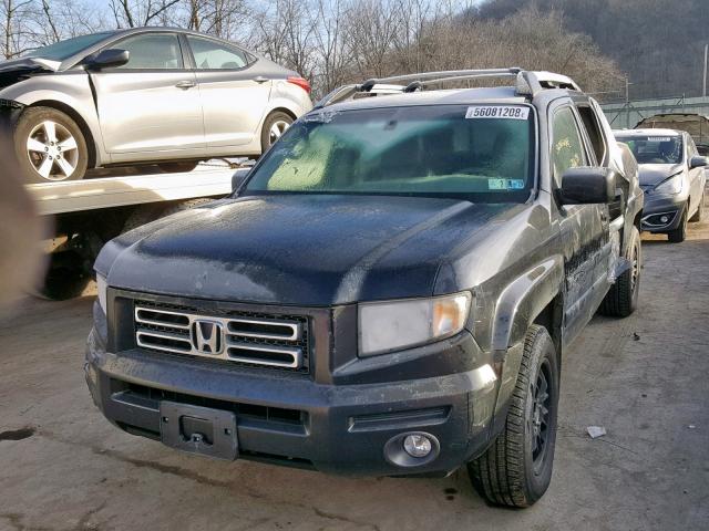 2HJYK16586H525703 - 2006 HONDA RIDGELINE BLACK photo 2