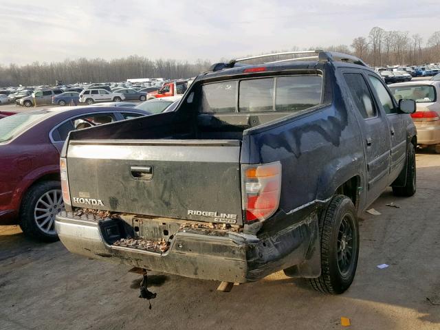 2HJYK16586H525703 - 2006 HONDA RIDGELINE BLACK photo 4