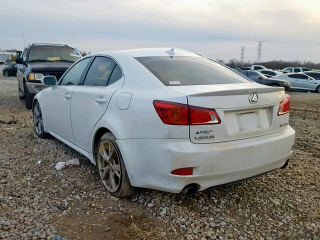 JTHBK262295087079 - 2009 LEXUS IS 250 WHITE photo 3