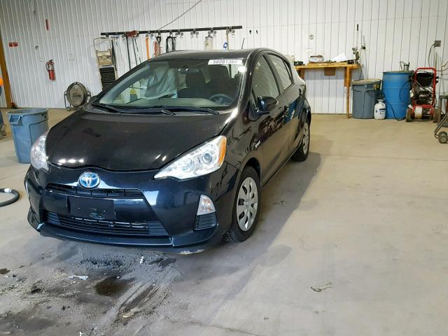 JTDKDTB35D1045568 - 2013 TOYOTA PRIUS C BLACK photo 2