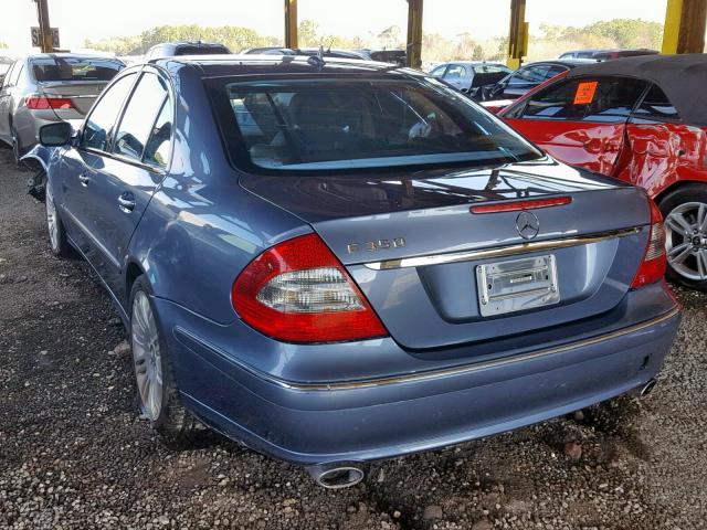 WDBUF56X37B098214 - 2007 MERCEDES-BENZ E 350 BLUE photo 3