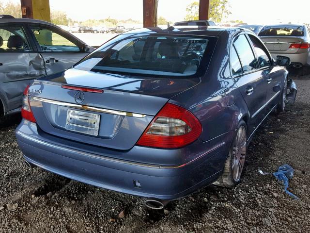 WDBUF56X37B098214 - 2007 MERCEDES-BENZ E 350 BLUE photo 4